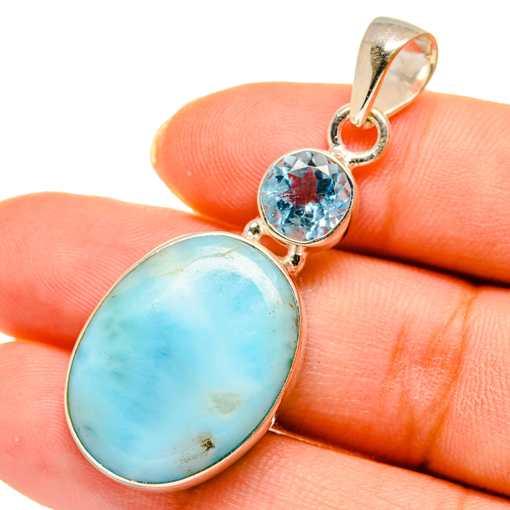 Larimar Pendants handcrafted by Anasilvercos - PD10379