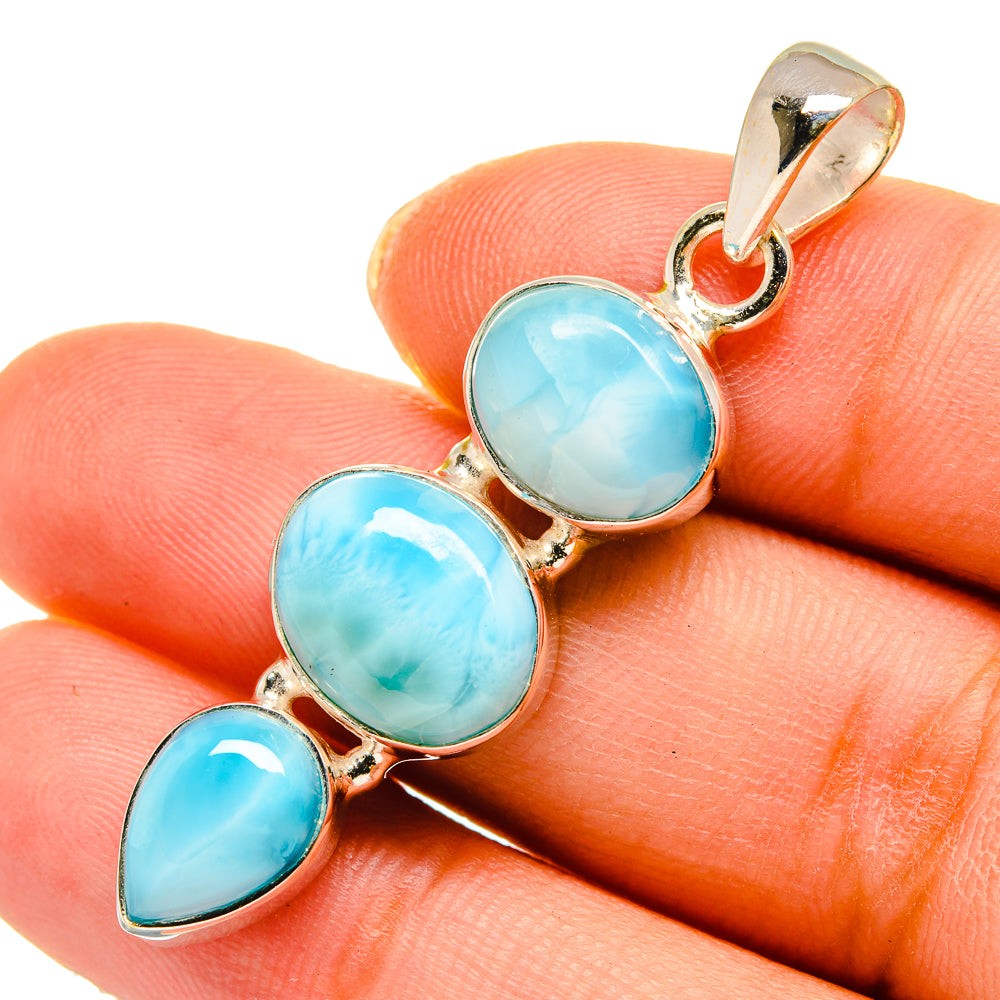 Larimar Pendants handcrafted by Anasilvercos - PD10399