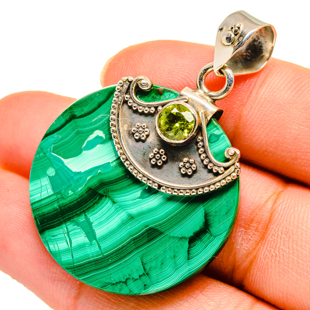Malachite Pendants handcrafted by Anasilvercos - PD10401