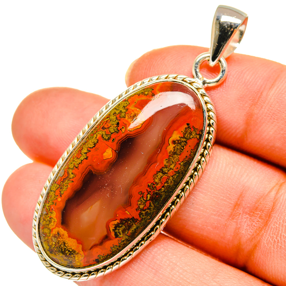 Moroccan Agate Pendants handcrafted by Anasilvercos - PD10404