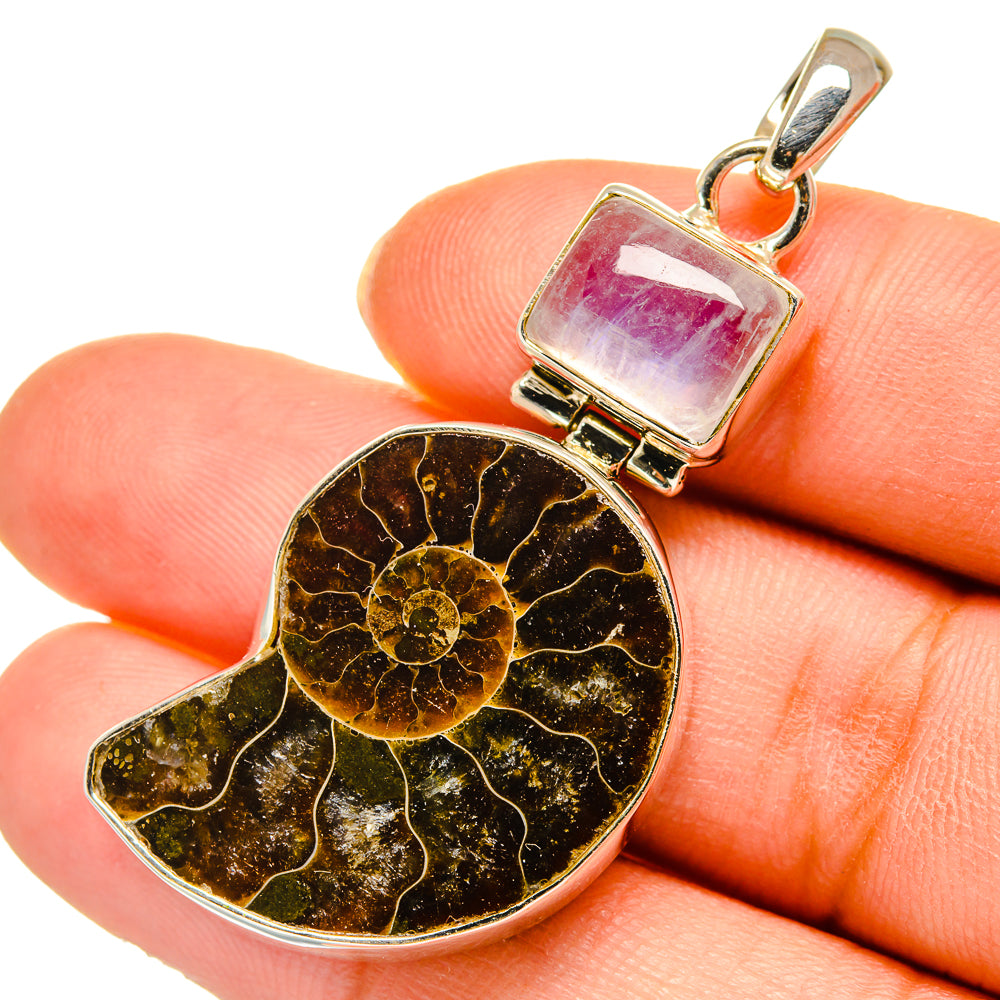 Ammonite Fossil Pendants handcrafted by Anasilvercos - PD10408