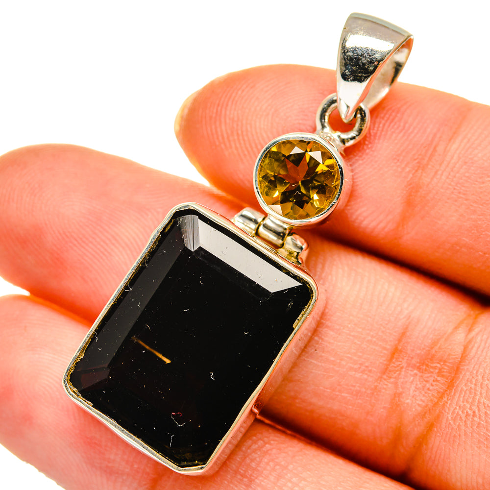 Smoky Quartz Pendants handcrafted by Anasilvercos - PD10409