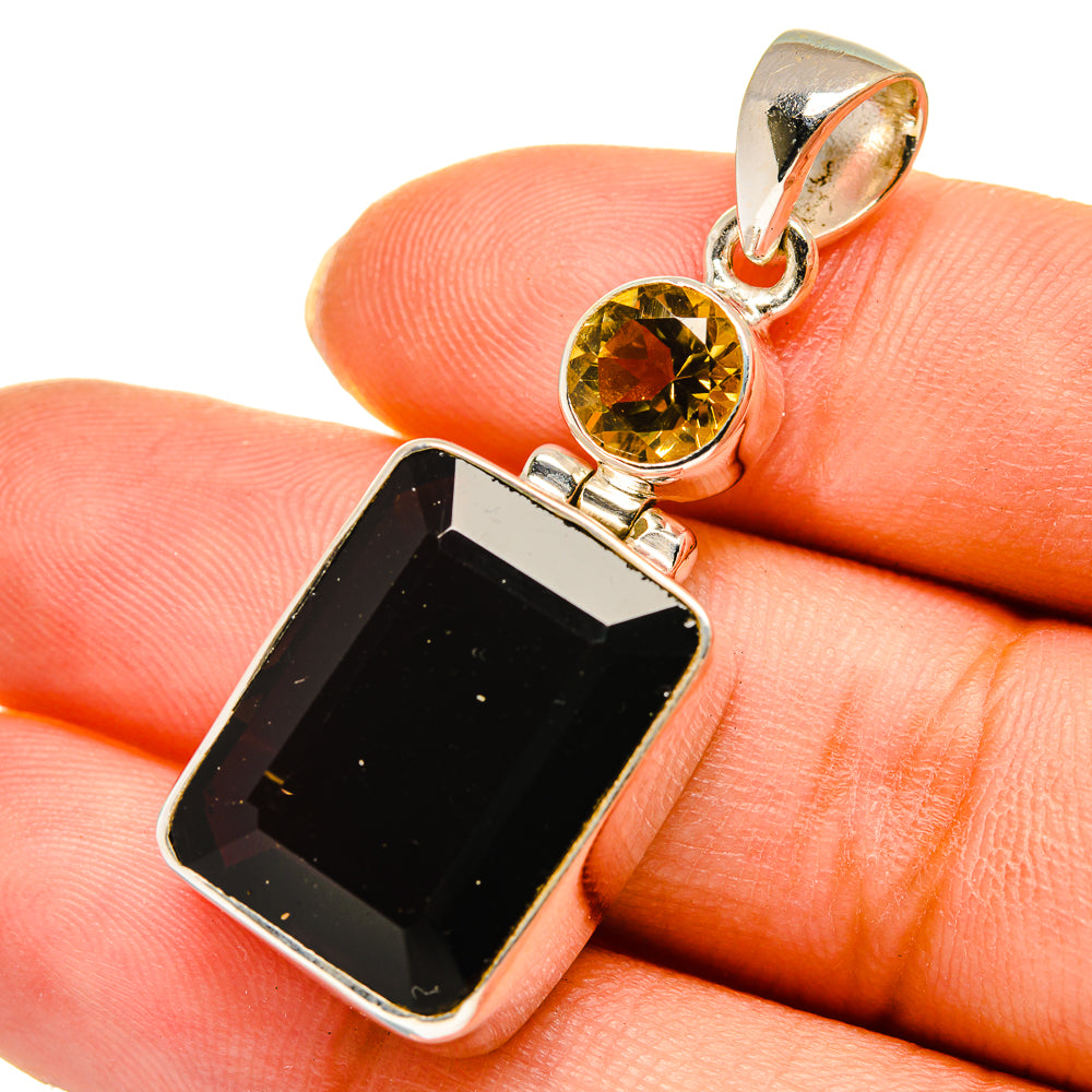 Smoky Quartz Pendants handcrafted by Anasilvercos - PD10410