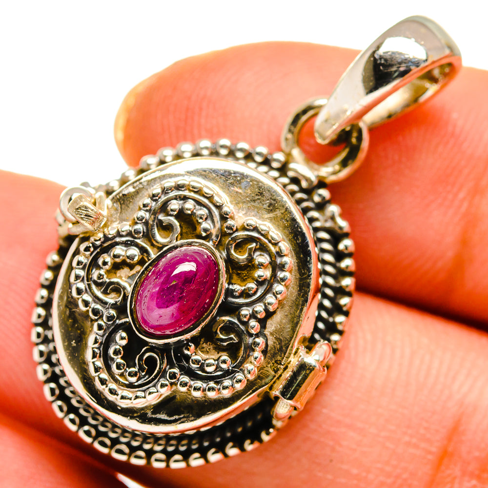 Ruby Pendants handcrafted by Anasilvercos - PD10422