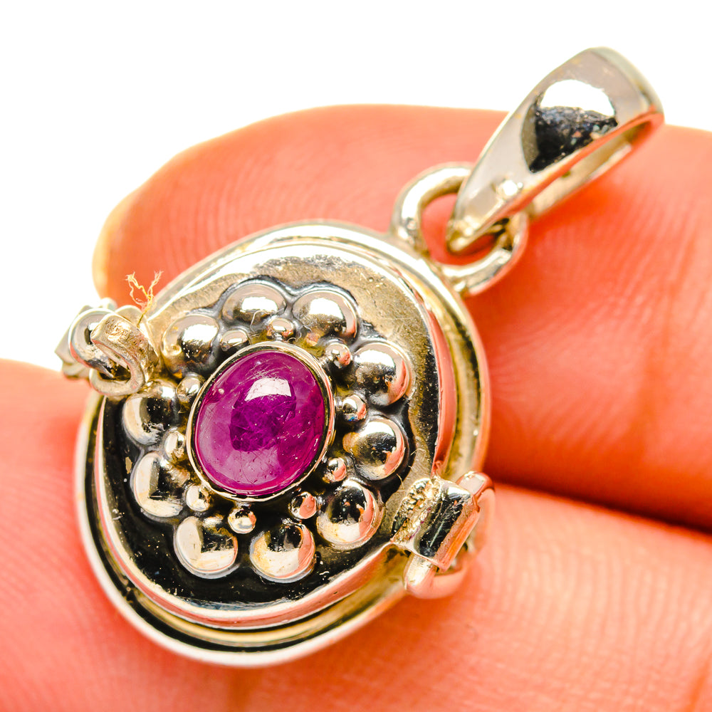 Ruby Pendants handcrafted by Anasilvercos - PD10423