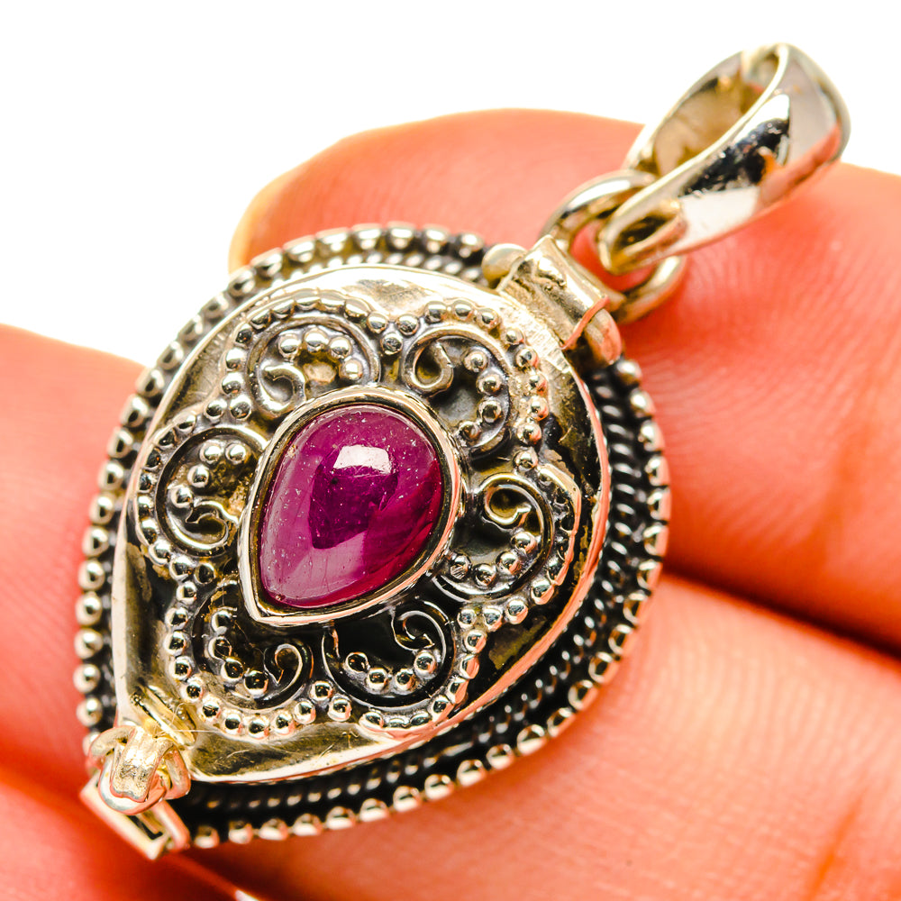 Ruby Pendants handcrafted by Anasilvercos - PD10426