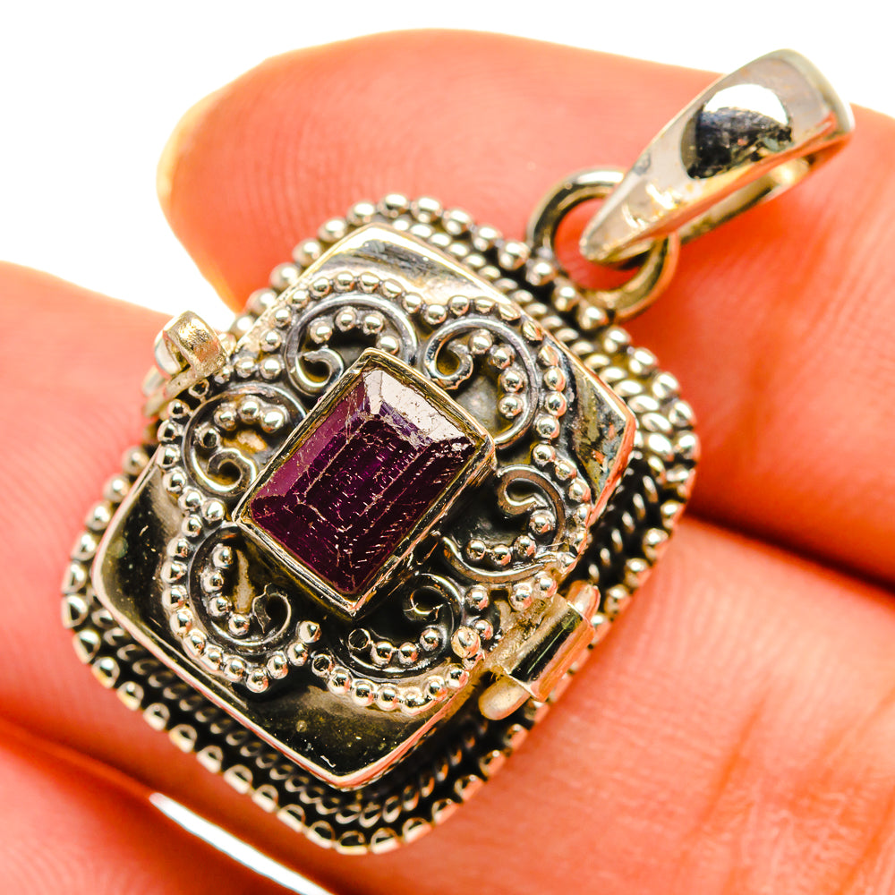 Ruby Pendants handcrafted by Anasilvercos - PD10429