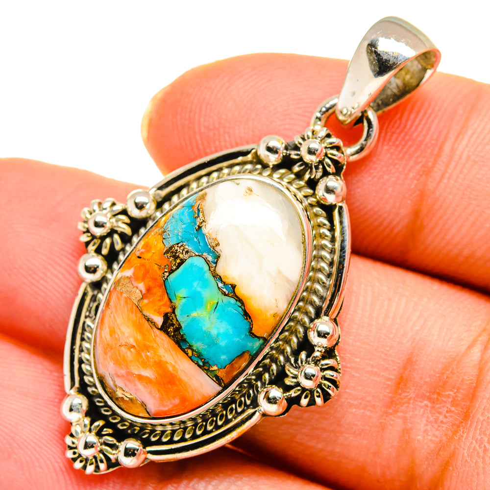 Spiny Oyster Turquoise Pendants handcrafted by Anasilvercos - PD10432