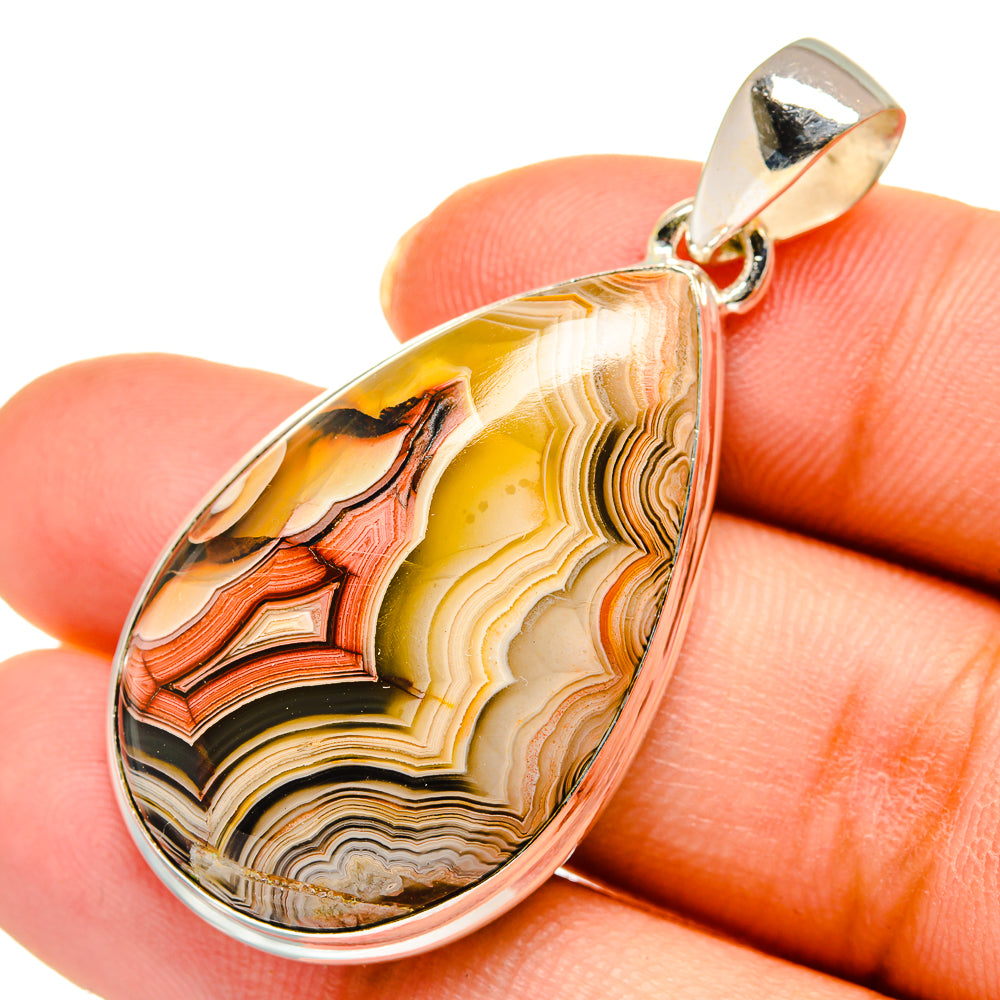 Laguna Lace Agate Pendants handcrafted by Anasilvercos - PD10435