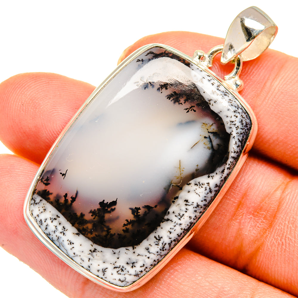 Dendritic Opal Pendants handcrafted by Anasilvercos - PD10454