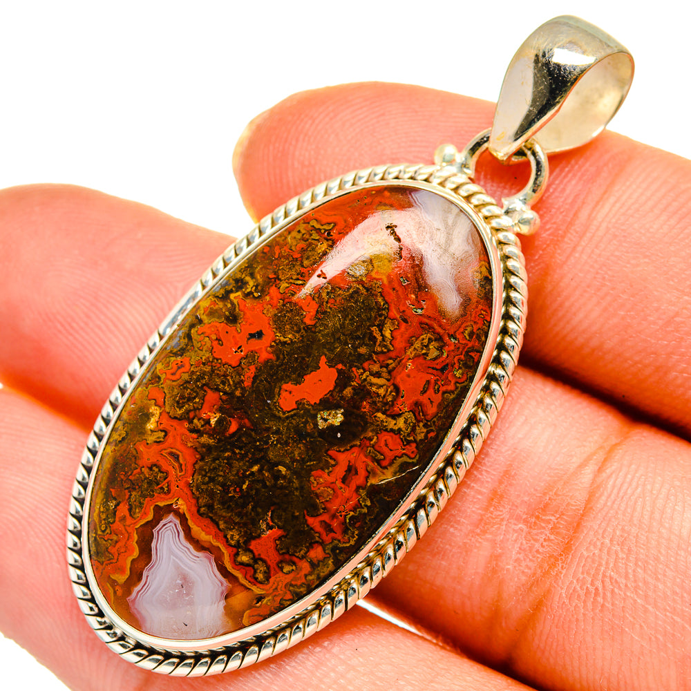 Moroccan Agate Pendants handcrafted by Anasilvercos - PD10471