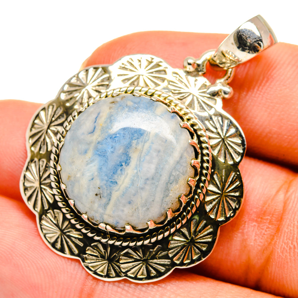 Blue Scheelite Pendants handcrafted by Anasilvercos - PD10475