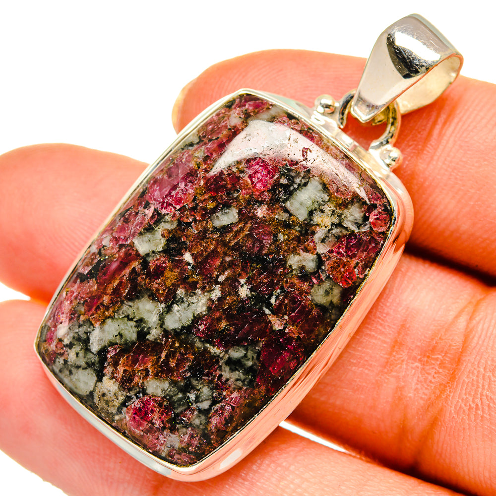 Russian Eudialyte Pendants handcrafted by Anasilvercos - PD10491