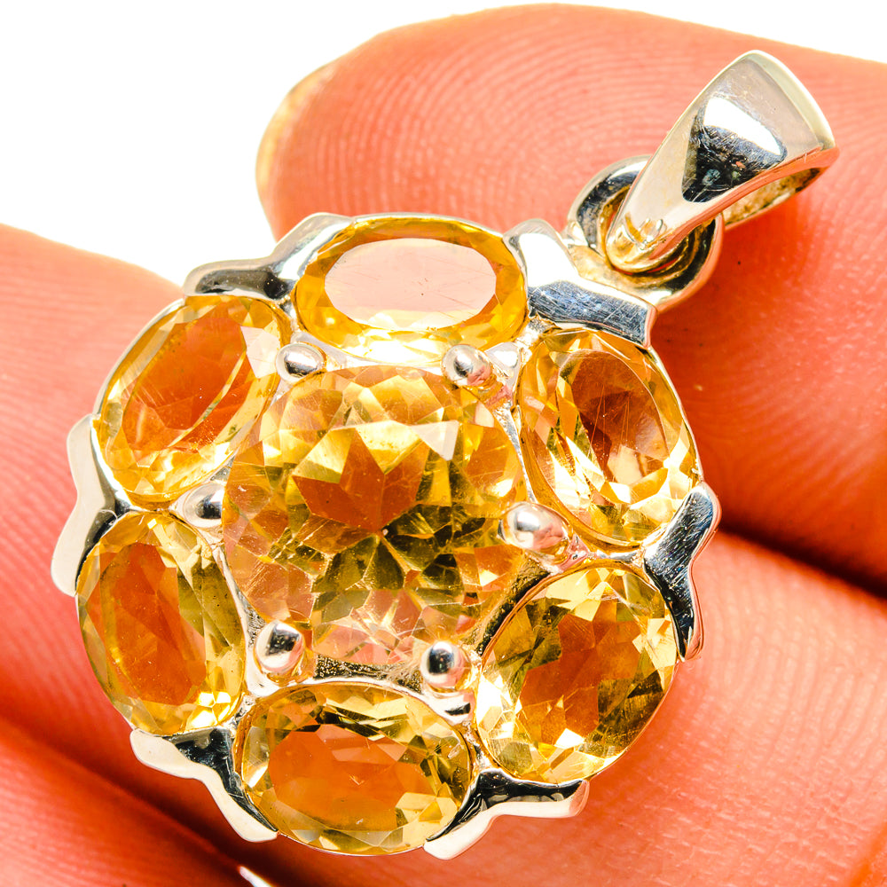 Citrine Pendants handcrafted by Anasilvercos - PD10493