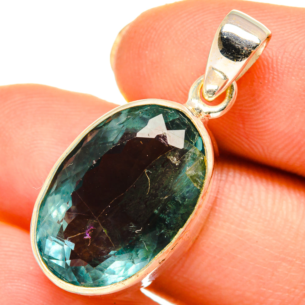 Blue Fluorite Pendants handcrafted by Anasilvercos - PD10502
