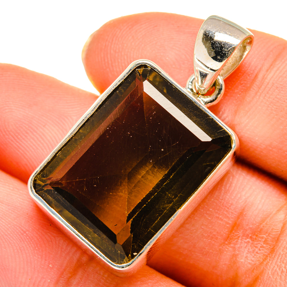 Smoky Quartz Pendants handcrafted by Anasilvercos - PD10512