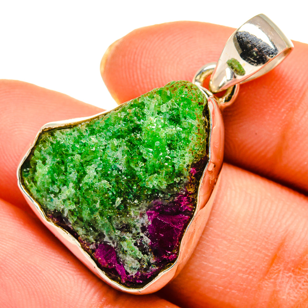 Ruby Zoisite Pendants handcrafted by Anasilvercos - PD10514
