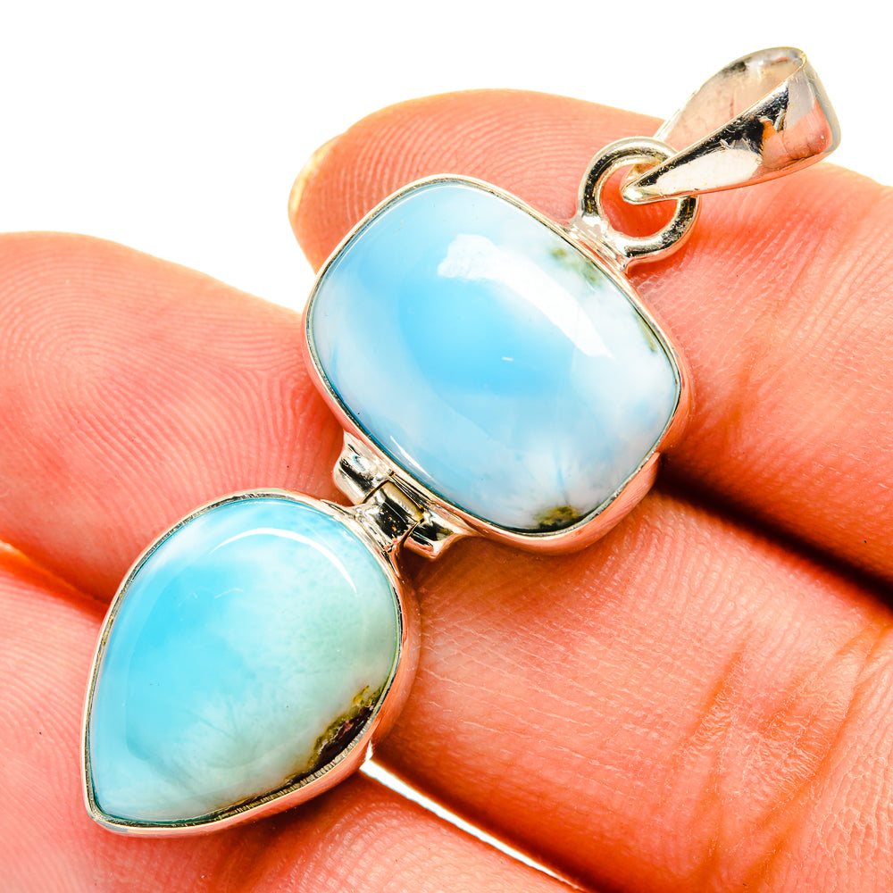 Larimar Pendants handcrafted by Anasilvercos - PD10536