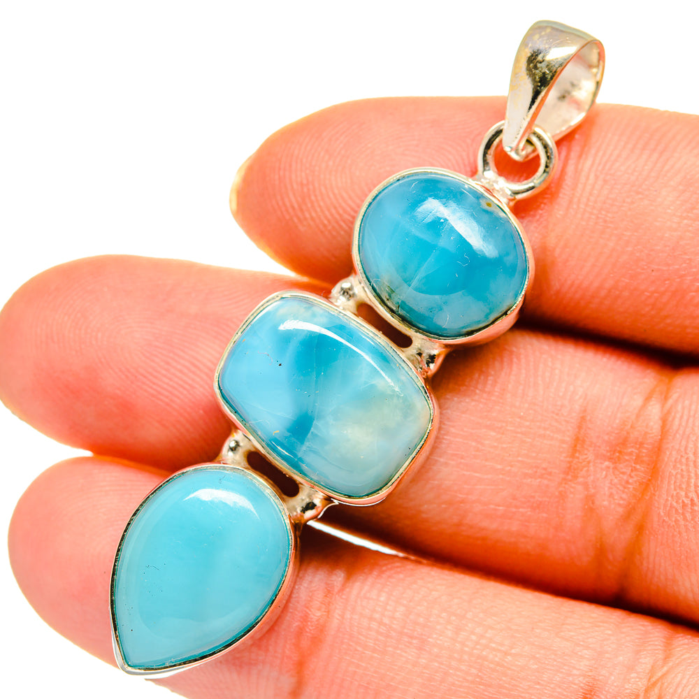 Larimar Pendants handcrafted by Anasilvercos - PD10545