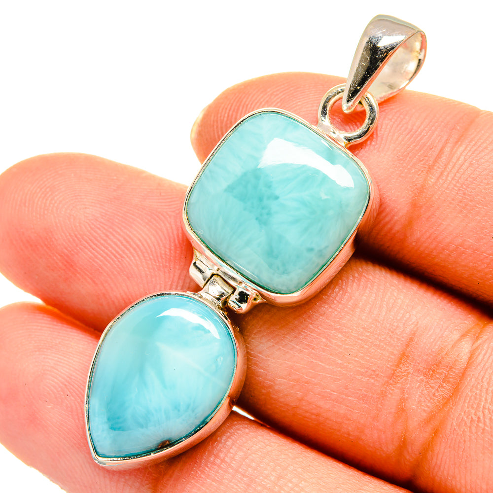 Larimar Pendants handcrafted by Anasilvercos - PD10548