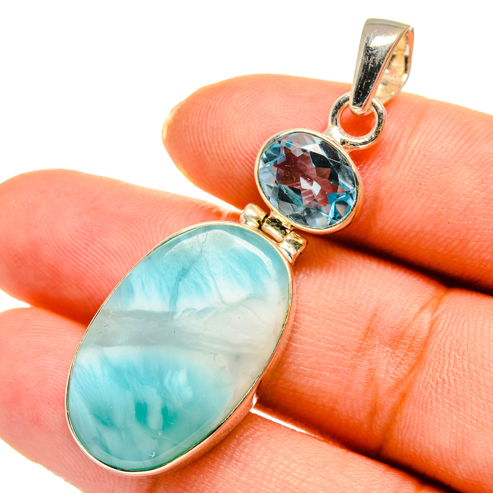 Larimar Pendants handcrafted by Anasilvercos - PD10561