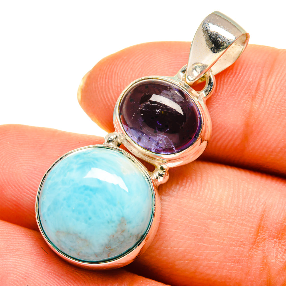 Larimar Pendants handcrafted by Anasilvercos - PD10564