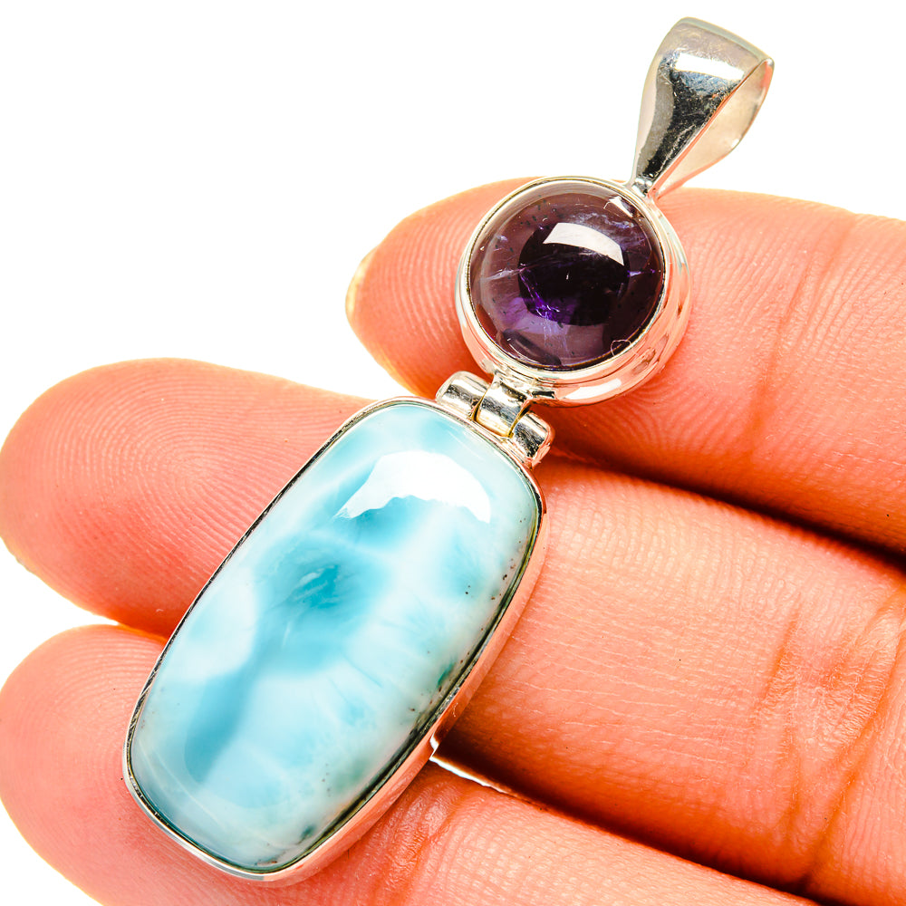 Larimar Pendants handcrafted by Anasilvercos - PD10565