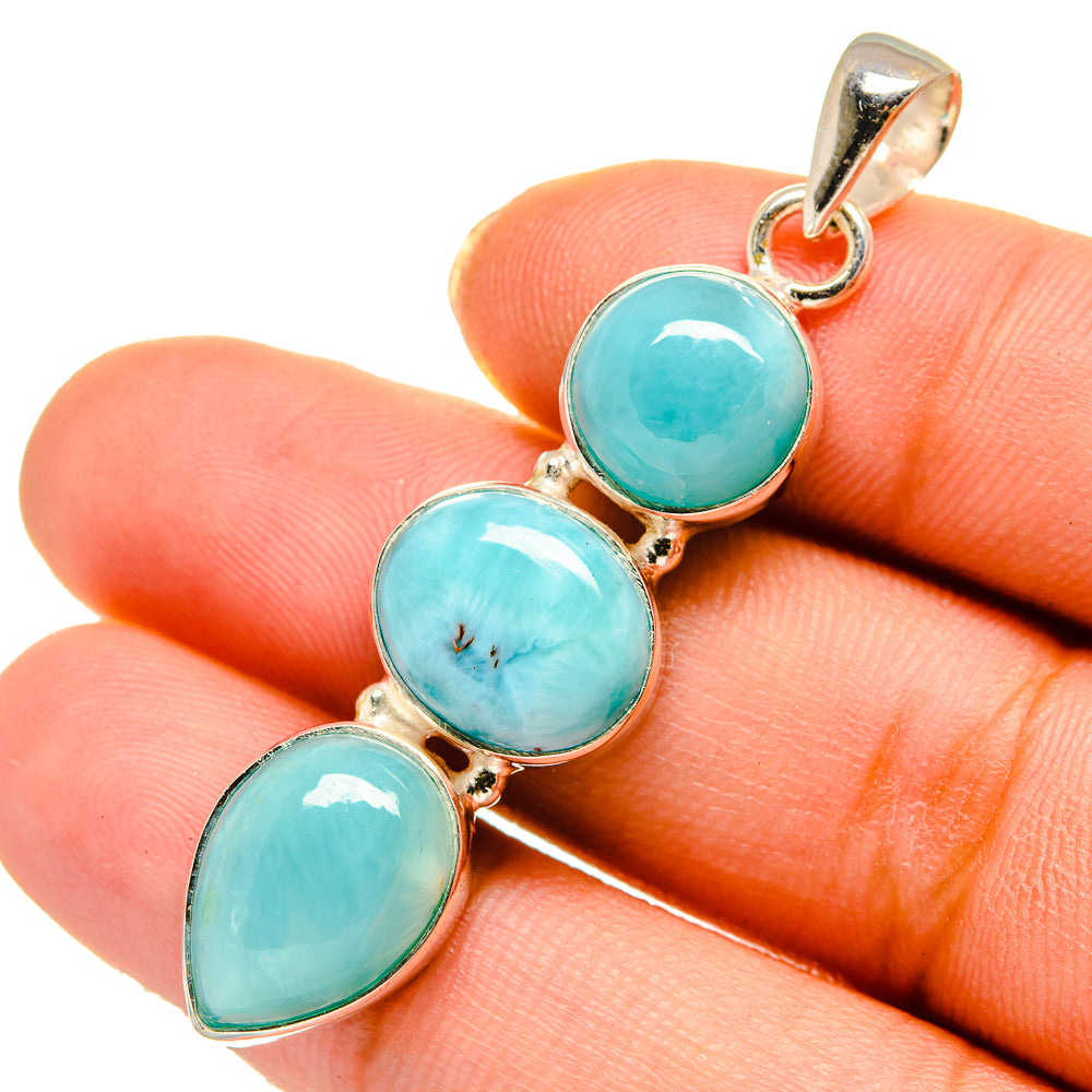 Larimar Pendants handcrafted by Anasilvercos - PD10571