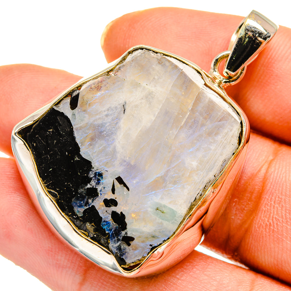 Rainbow Moonstone Pendants handcrafted by Anasilvercos - PD10579