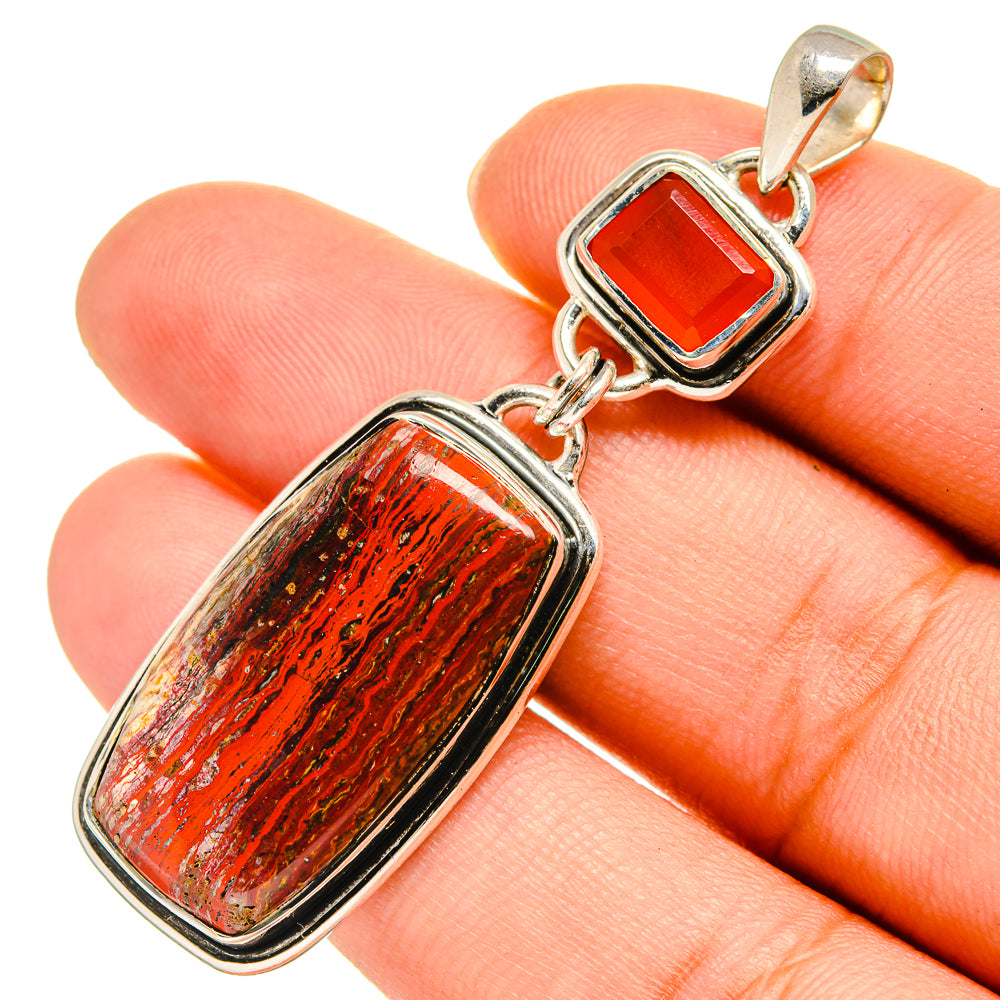 Red Jasper Pendants handcrafted by Anasilvercos - PD10602