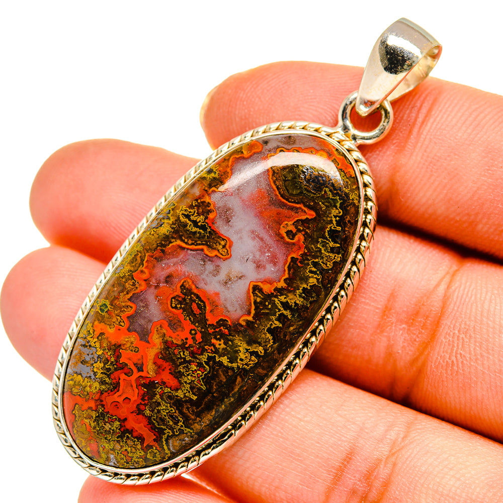 Moroccan Agate Pendants handcrafted by Anasilvercos - PD10604
