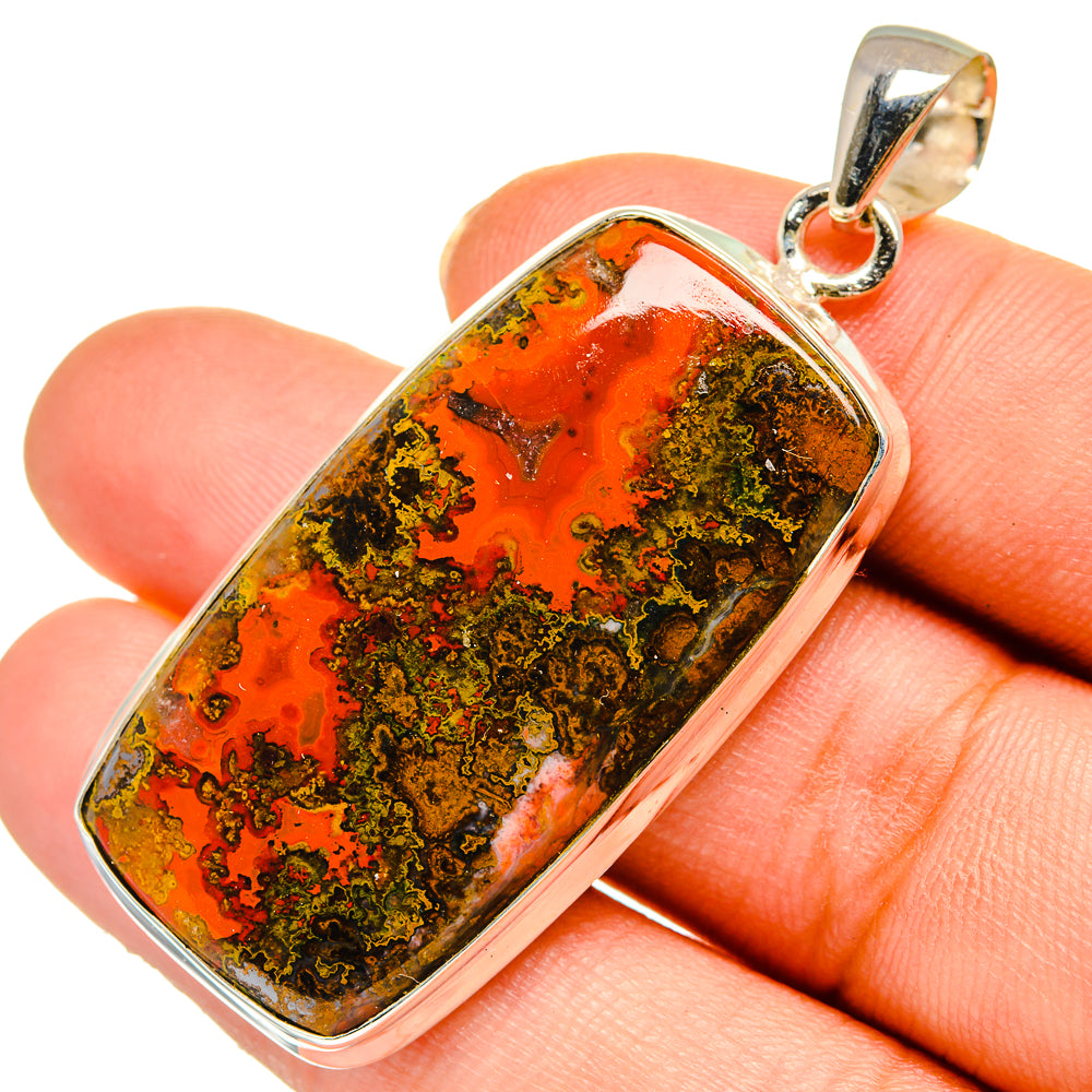 Moroccan Agate Pendants handcrafted by Anasilvercos - PD10612