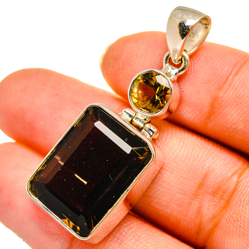 Smoky Quartz Pendants handcrafted by Anasilvercos - PD10649