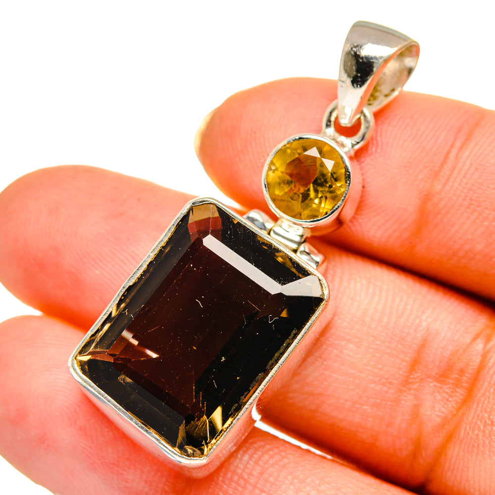 Smoky Quartz Pendants handcrafted by Anasilvercos - PD10650