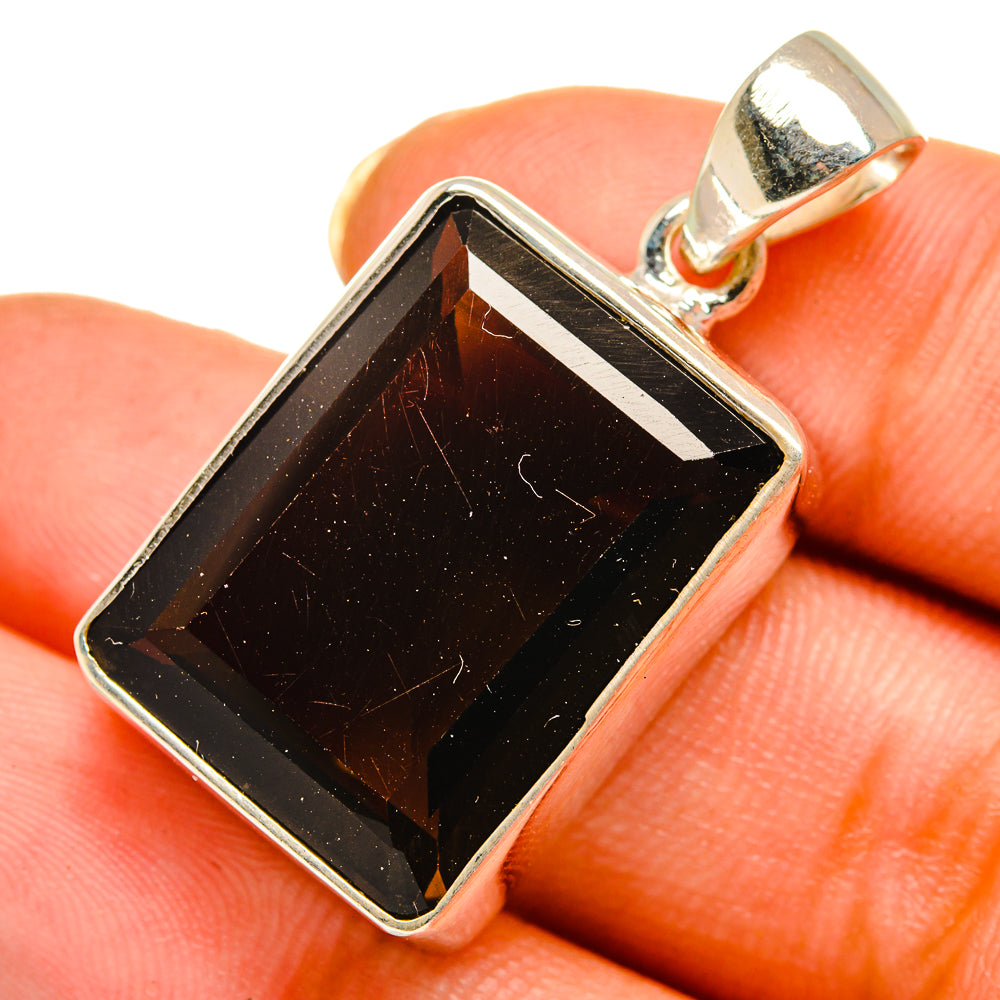 Smoky Quartz Pendants handcrafted by Anasilvercos - PD10652