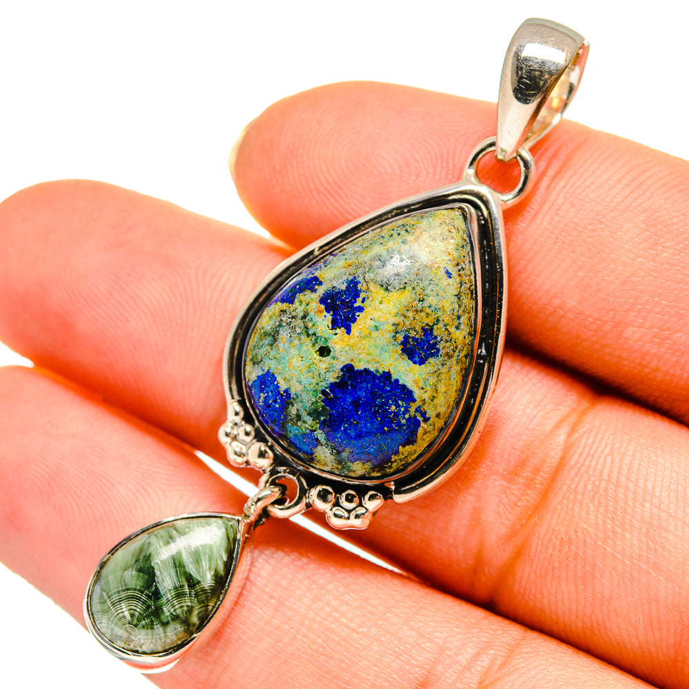 Azurite Pendants handcrafted by Anasilvercos - PD10661