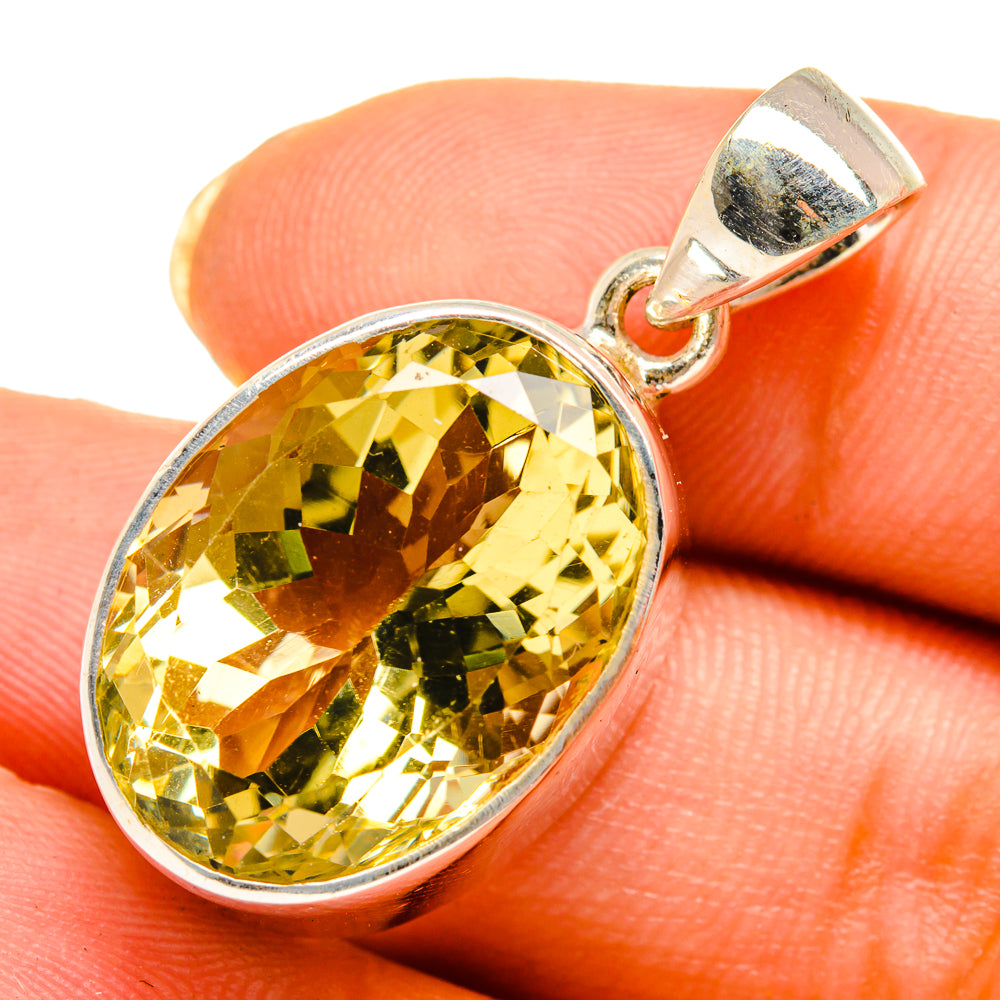 Lemon Quartz Pendants handcrafted by Anasilvercos - PD10662