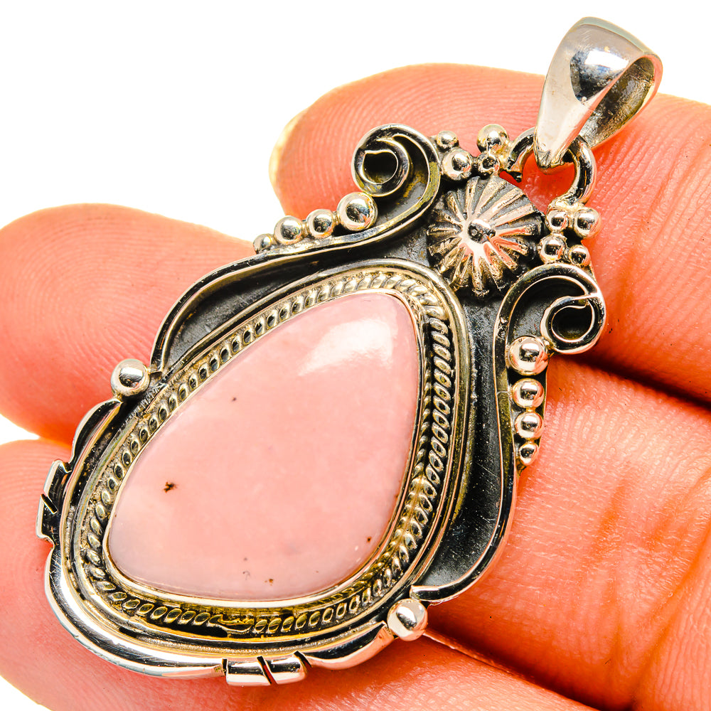 Pink Opal Pendants handcrafted by Anasilvercos - PD10672