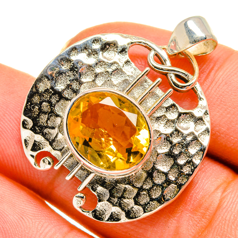Citrine Pendants handcrafted by Anasilvercos - PD10687