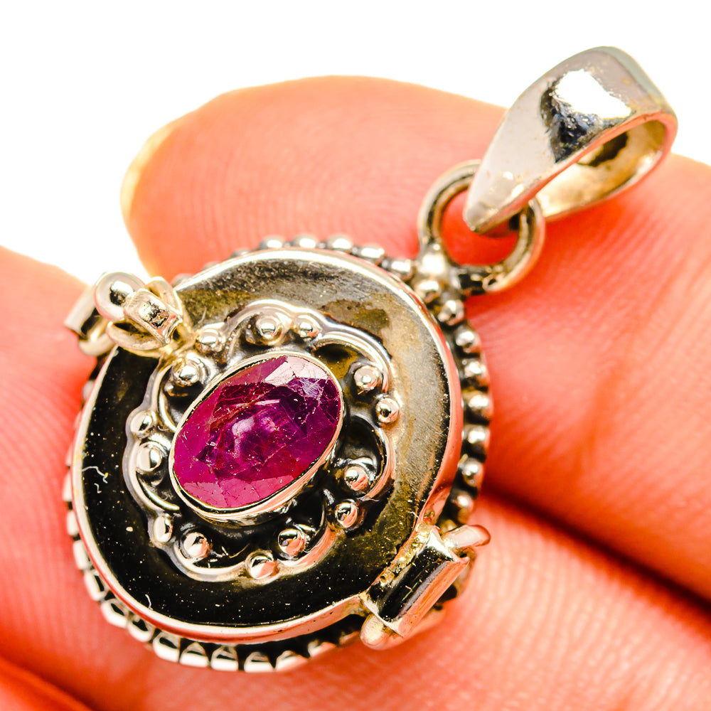 Ruby Pendants handcrafted by Anasilvercos - PD10716
