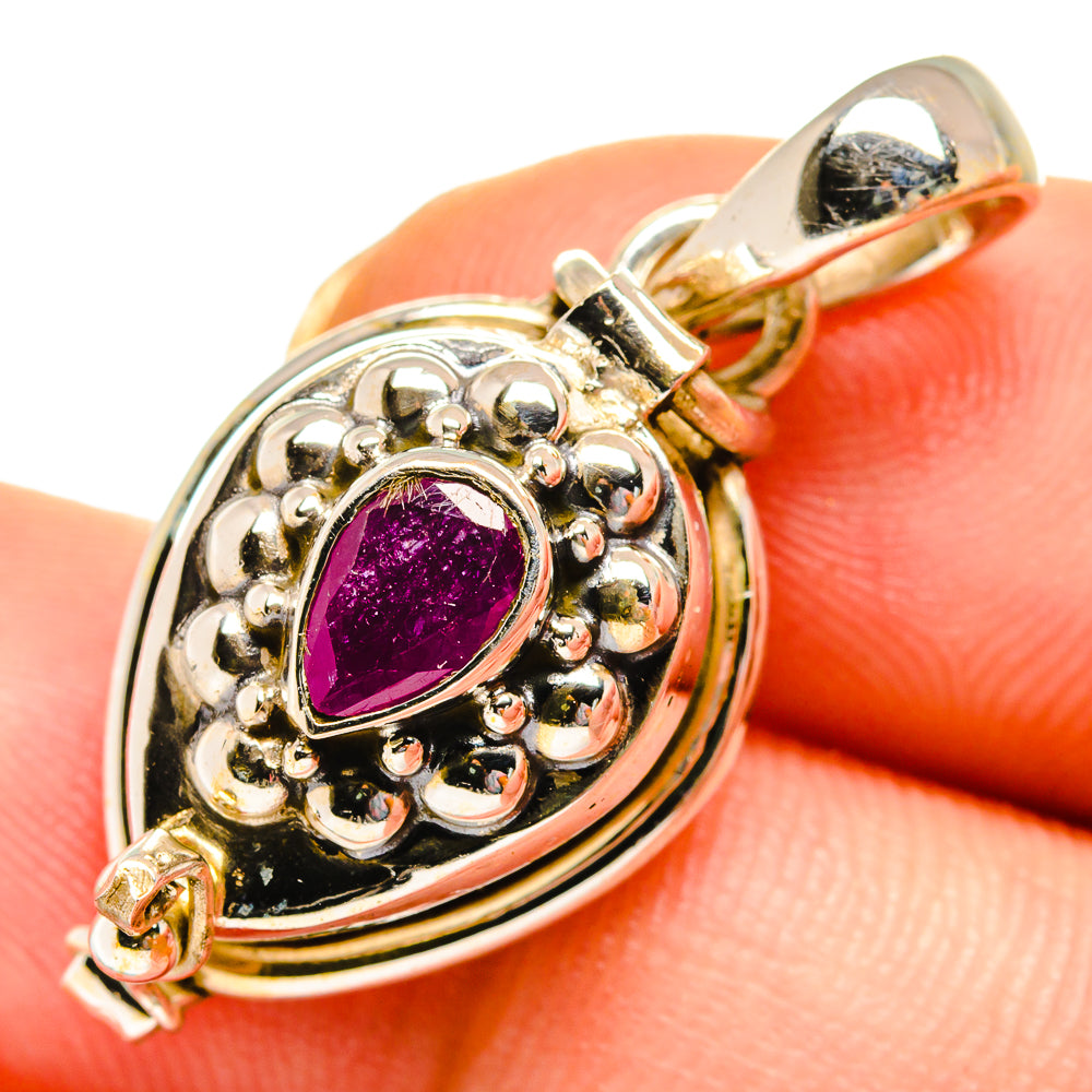 Ruby Pendants handcrafted by Anasilvercos - PD10720