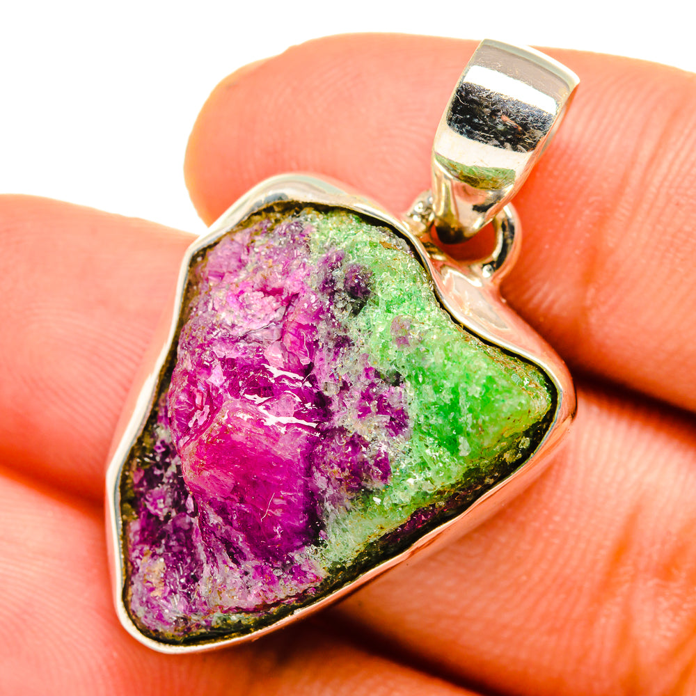 Ruby Zoisite Pendants handcrafted by Anasilvercos - PD10743
