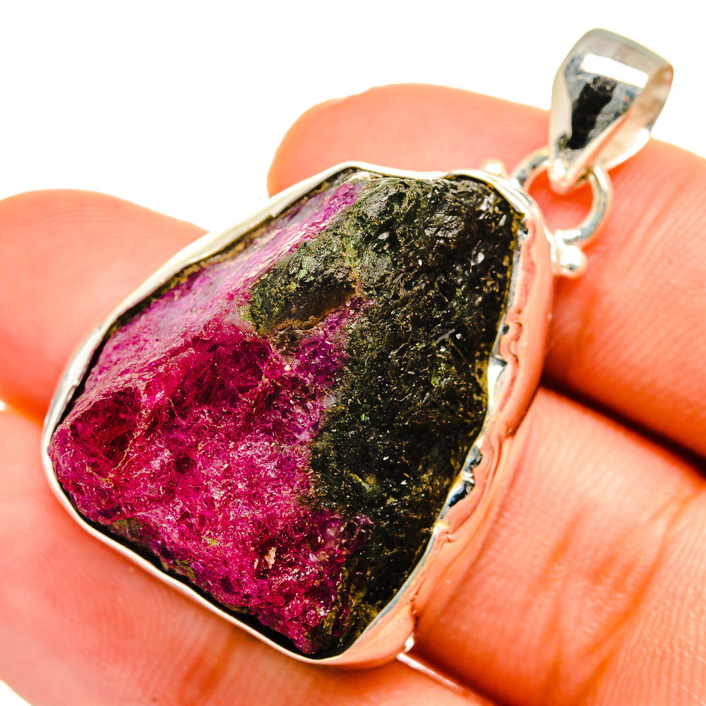 Ruby Zoisite Pendants handcrafted by Anasilvercos - PD10744