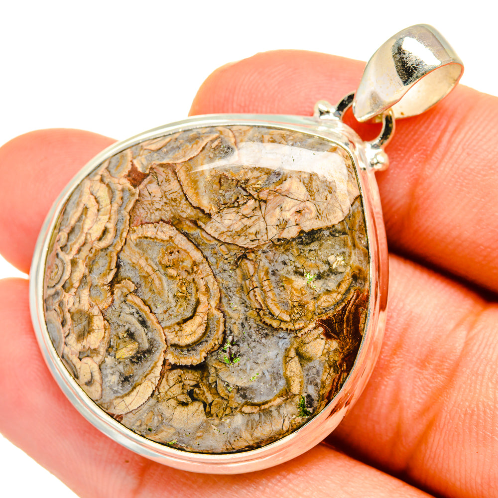 Mushroom Ryolite Pendants handcrafted by Anasilvercos - PD10745