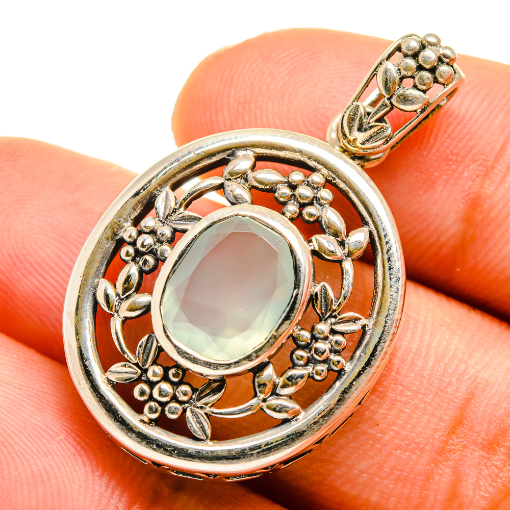 Aqua Chalcedony Pendants handcrafted by Anasilvercos - PD10753