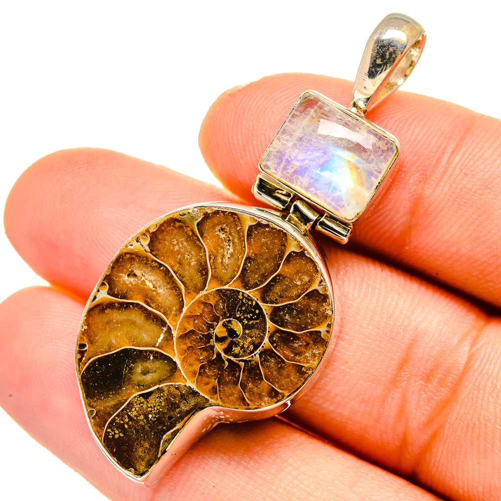 Ammonite Fossil Pendants handcrafted by Anasilvercos - PD10758