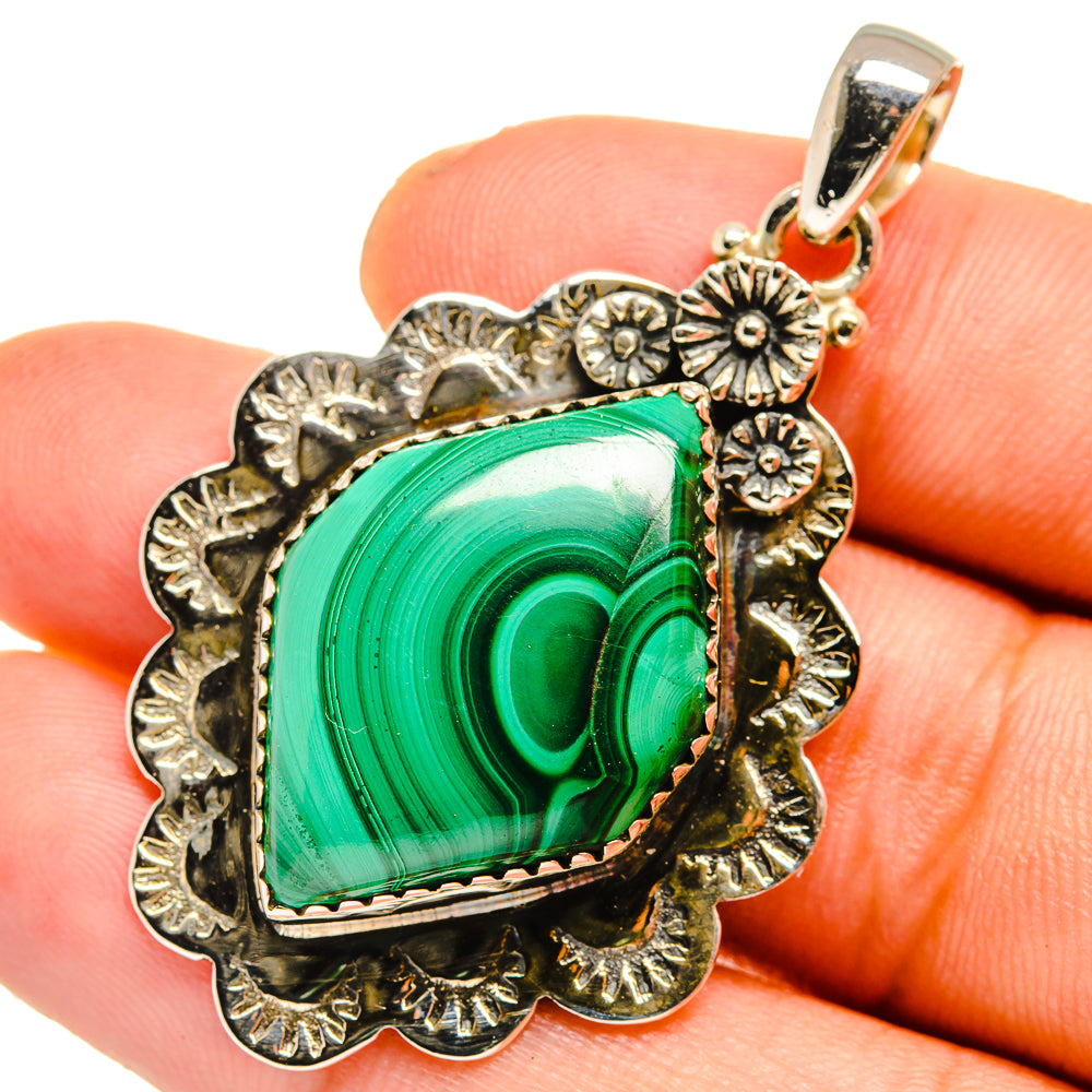 Malachite Pendants handcrafted by Anasilvercos - PD10761
