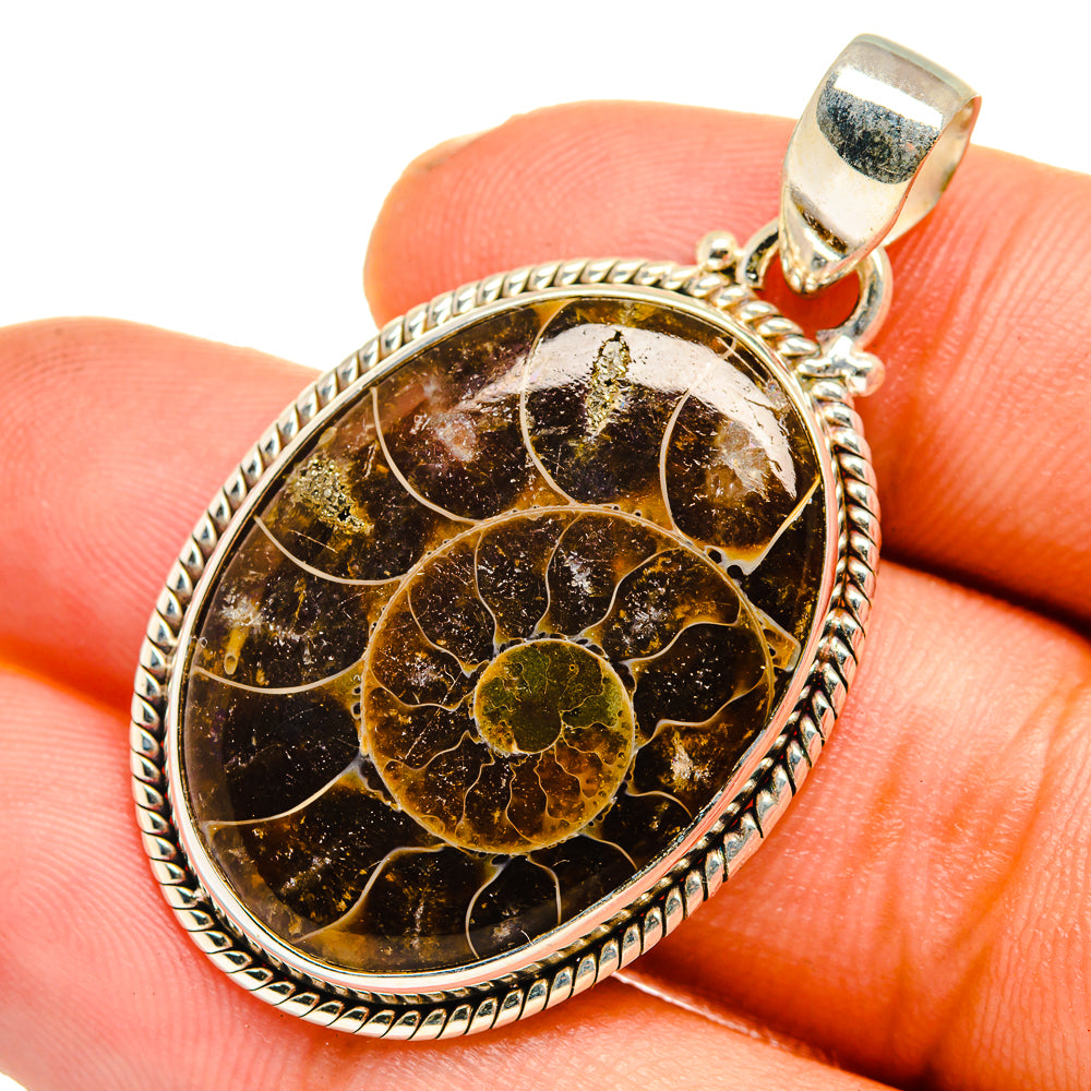 Ammonite Fossil Pendants handcrafted by Anasilvercos - PD10765
