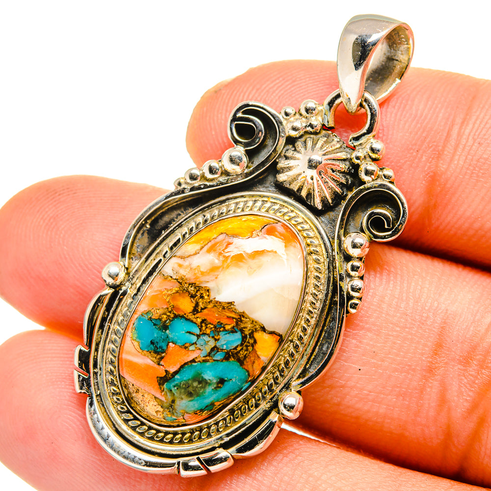 Spiny Oyster Turquoise Pendants handcrafted by Anasilvercos - PD10766
