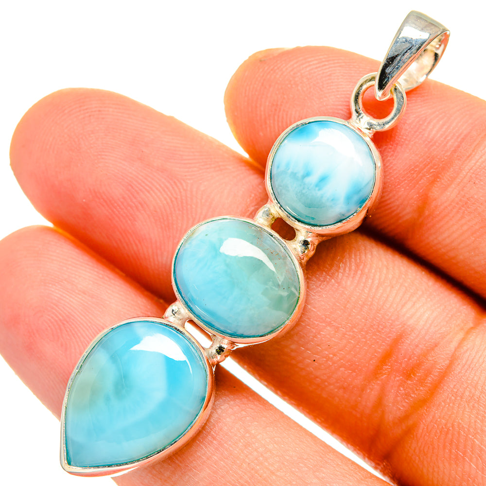 Larimar Pendants handcrafted by Anasilvercos - PD10771